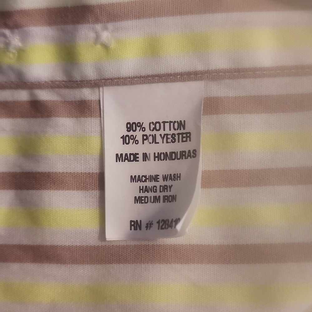 SID MASHBURN Yellow Brown Striped Button-Up Shirt Mens Sz M Quite Luxury Office - Picture 11 of 12